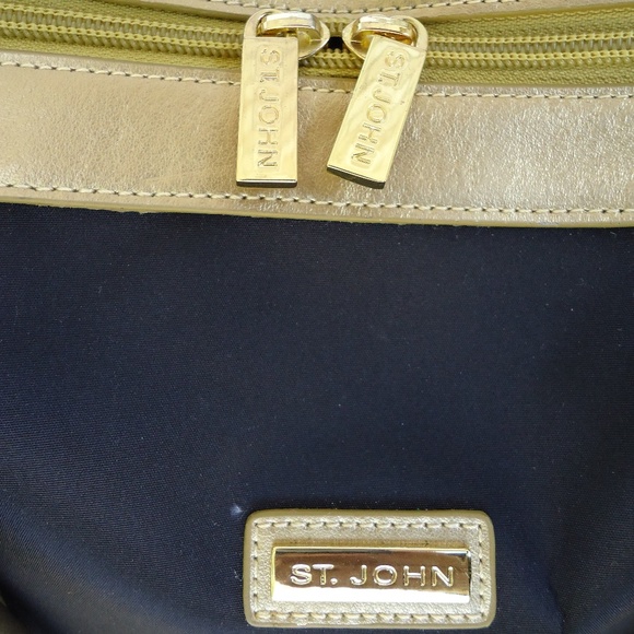 St. John Bags St John Black Nylon And Gold Leather Carryon Bag Poshmark